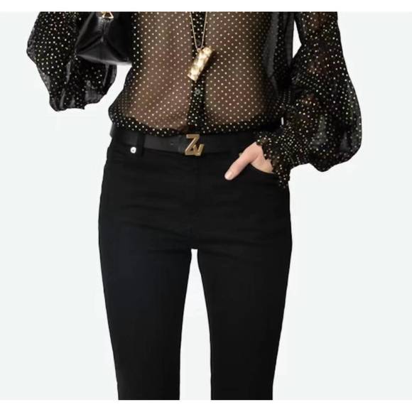 NEW ZADIG & VOLTAIRE tandy blouse in noir - Picture 1 of 5